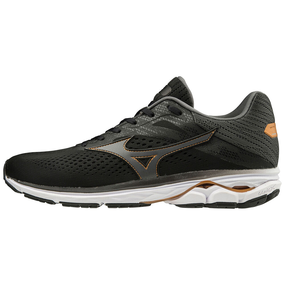 Zapatillas Running Mizuno WAVE RIDER 23 Hombre Negras/Gris Ofertas FTAR-30187